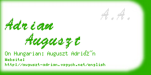 adrian auguszt business card